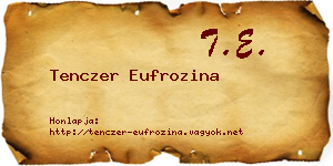 Tenczer Eufrozina névjegykártya